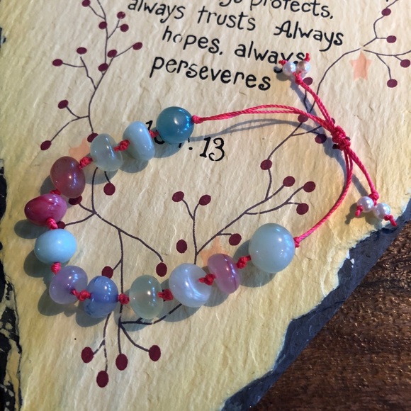 Adjustable Beaded Gemstone Bracelet - Picture 3 of 5